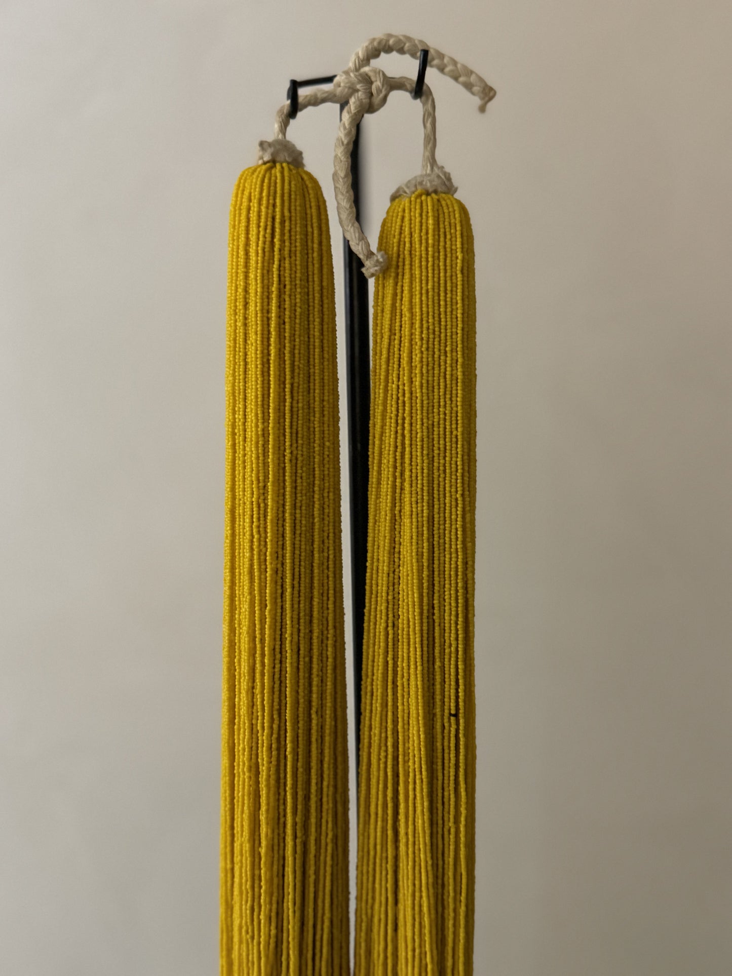 COLLIER TAMBA PERLES DE VERRE JAUNE- GHANA