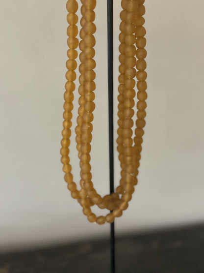 COLLIER PERLES DE VERRE ORANGE - GHANA