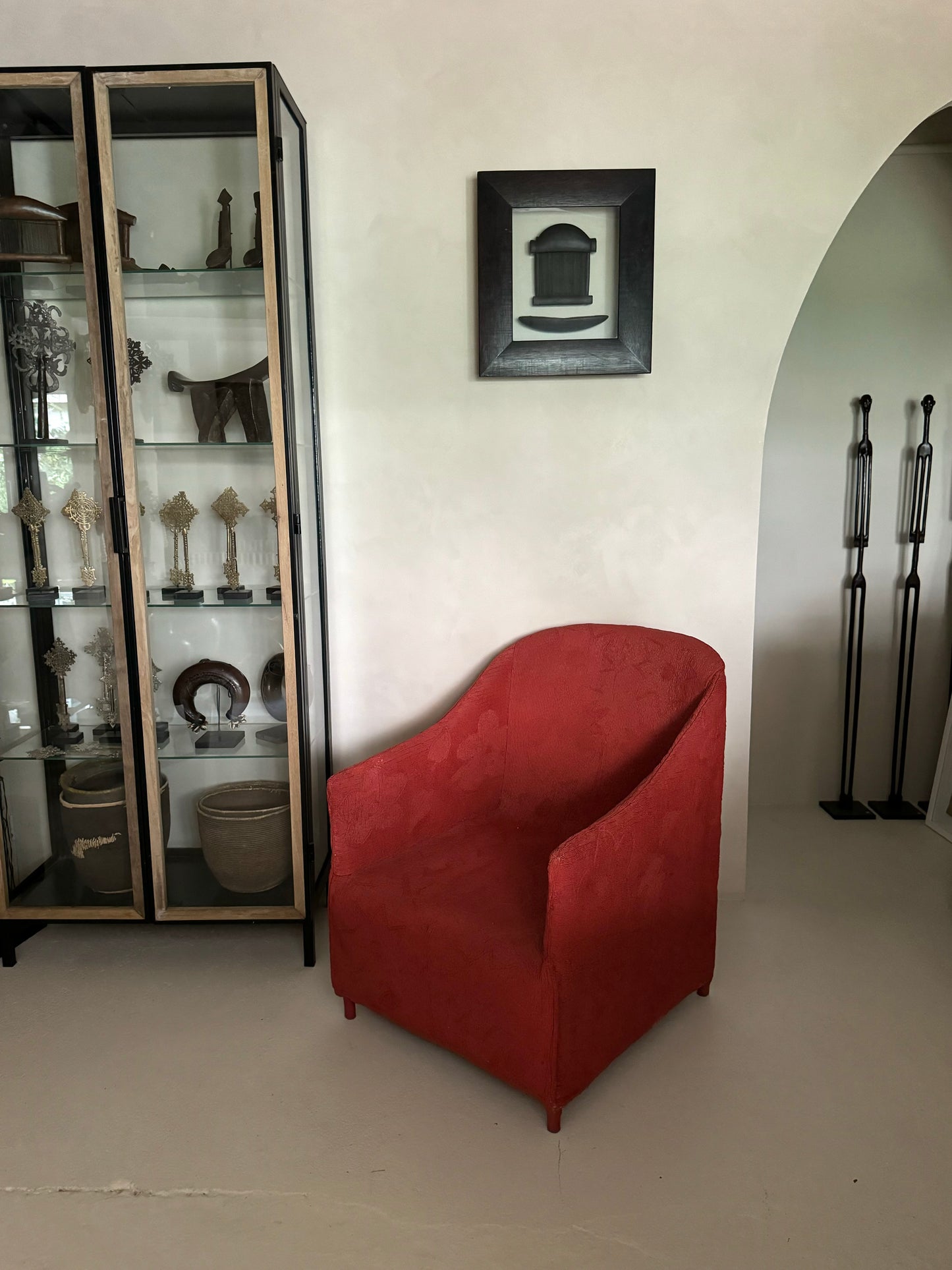 FAUTEUIL PERLÉ ROUGE PROFOND - NIGERIA