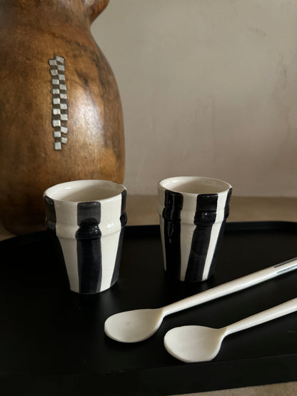 TASSE BELDI NOIR ET BLANC PM - MAROC